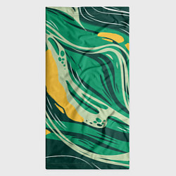 Бандана-труба Абстрактные полосы в зелёных тонах, цвет: 3D-принт — фото 2