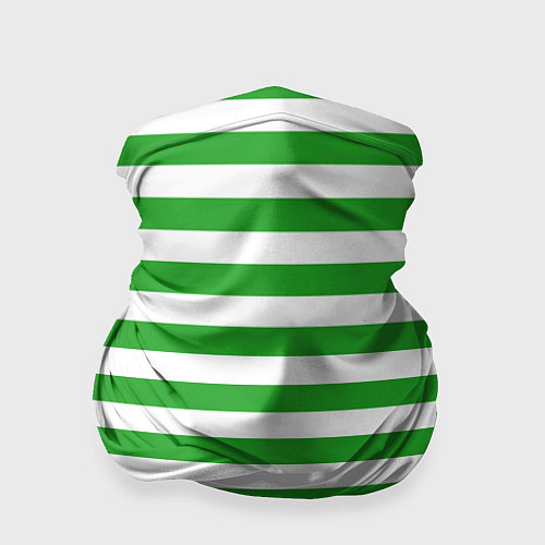 Бандана Зеленый полосатый новогодний леденец / 3D-принт – фото 1