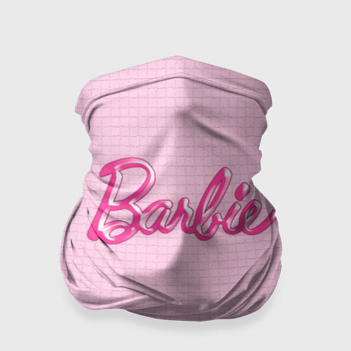Бандана Барби - логотип на клетчатом фоне / 3D-принт – фото 1