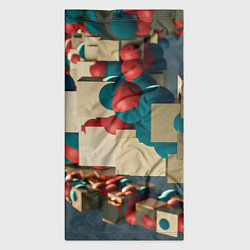 Бандана-труба Абстрактное совмещение кубиков и шаров, цвет: 3D-принт — фото 2
