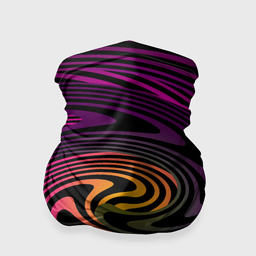 Бандана Бордово черный абстрактный узор спираль / 3D-принт – фото 1