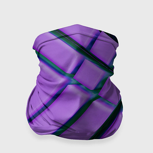 Бандана Фиолетовый фон и тёмные линии / 3D-принт – фото 1