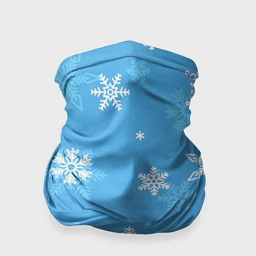 Бандана Голубой снегопад / 3D-принт – фото 1