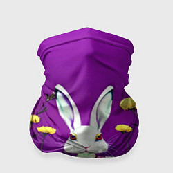 Бандана-труба Кролик с одуванчиками, цвет: 3D-принт