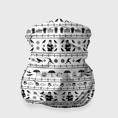 Бандана Black pattern Wednesday Addams / 3D-принт – фото 1