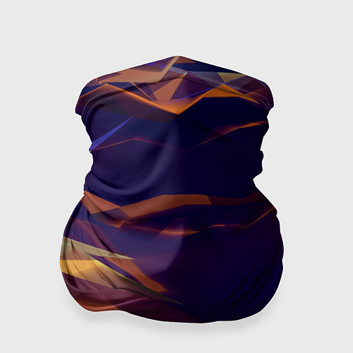 Бандана Бриллиантовые синие и оранжевые волны / 3D-принт – фото 1