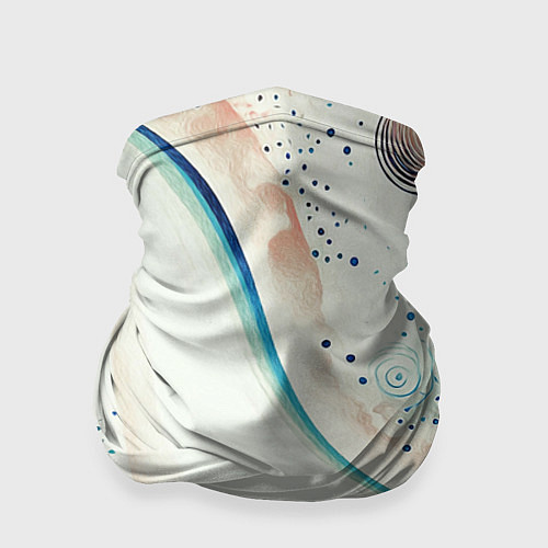 Бандана Космическая абстракция в светлых тонах / 3D-принт – фото 1