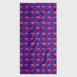 Бандана-труба Разноцветные слоны, цвет: 3D-принт — фото 2