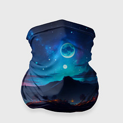 Бандана-труба Ночное небо, пейзаж, цвет: 3D-принт
