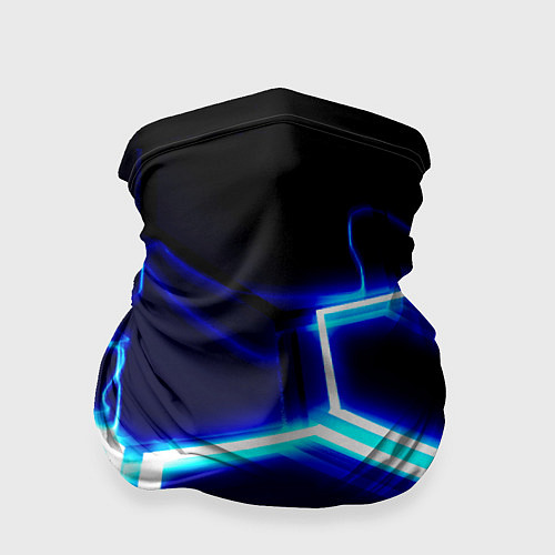 Бандана Neon abstraction plates storm / 3D-принт – фото 1