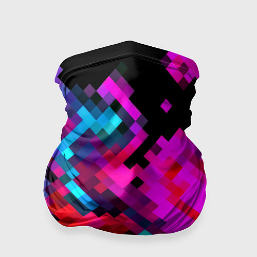 Бандана Pixel neon mosaic / 3D-принт – фото 1