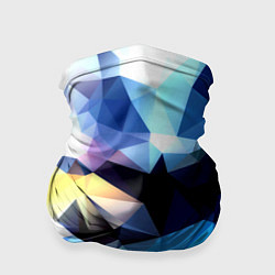 Бандана-труба Polygon blue abstract collection, цвет: 3D-принт