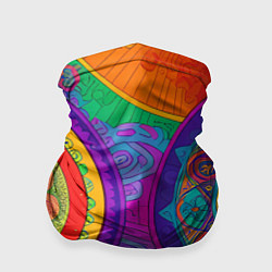 Бандана-труба Красочные этнические орнаменты, цвет: 3D-принт