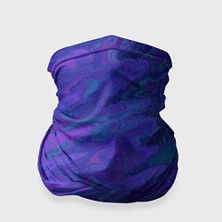 Бандана-труба Абстрактный синий разводы, цвет: 3D-принт