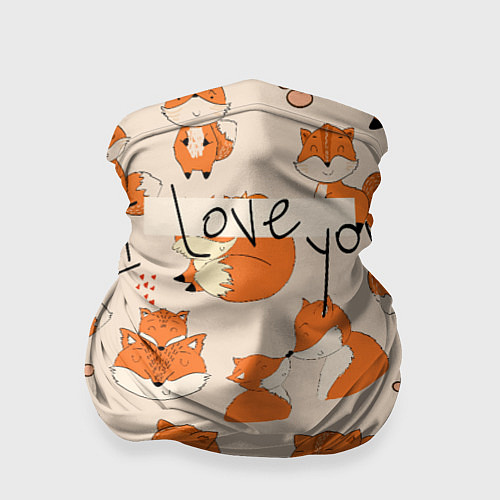 Бандана I love foxes / 3D-принт – фото 1