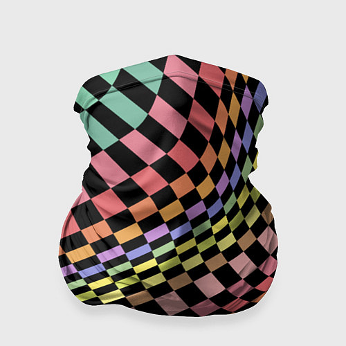 Бандана Colorful avant-garde chess pattern - fashion / 3D-принт – фото 1