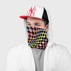 Бандана-труба Colorful avant-garde chess pattern - fashion, цвет: 3D-принт — фото 2