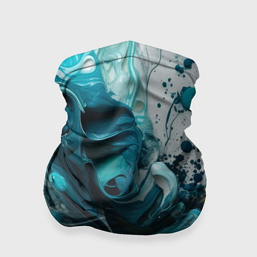 Бандана Абстрактные голубые брызги краски / 3D-принт – фото 1