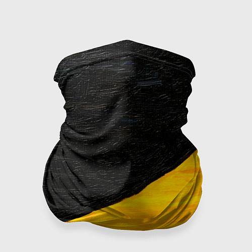 Бандана Черно-желтые масляные краски / 3D-принт – фото 1