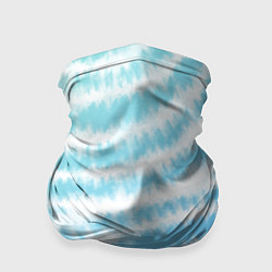 Бандана-труба Тай-дай голубой с зеленым, цвет: 3D-принт