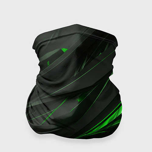 Бандана Черные объекты в зеленым свечением / 3D-принт – фото 1