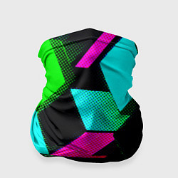 Бандана-труба Неоновые светящиеся кубики, цвет: 3D-принт