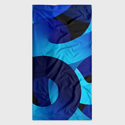 Бандана-труба Синие линии в виде узоров, цвет: 3D-принт — фото 2