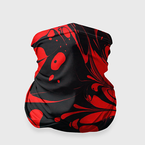 Бандана Красно-черный узор / 3D-принт – фото 1