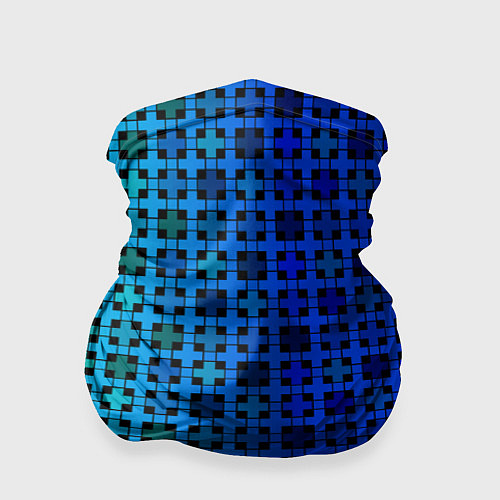 Бандана Сине-зеленый геометрический узор / 3D-принт – фото 1