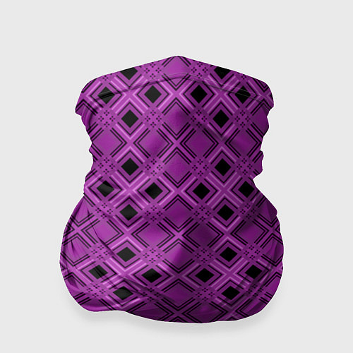 Бандана Геометрический узор в пурпурных и лиловых тонах / 3D-принт – фото 1