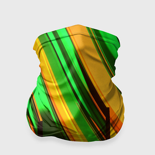 Бандана Зелёные и оранжевые пластины / 3D-принт – фото 1