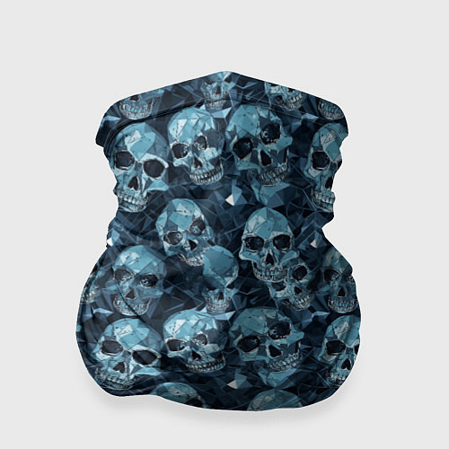 Бандана Синие черепа / 3D-принт – фото 1