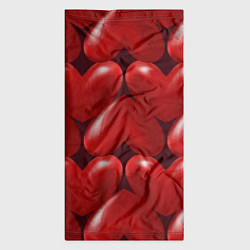 Бандана-труба Red hearts, цвет: 3D-принт — фото 2