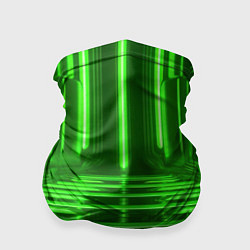 Бандана-труба Зеленые световые объекты, цвет: 3D-принт