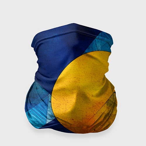 Бандана Жёлтая и синяя геометрия / 3D-принт – фото 1