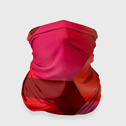 Бандана-труба Красная геометрия, цвет: 3D-принт