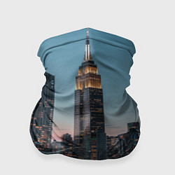 Бандана-труба Утренний город с небоскребами, цвет: 3D-принт