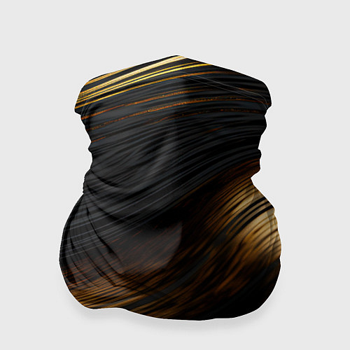 Бандана Black gold waves / 3D-принт – фото 1