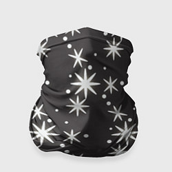 Бандана-труба Звёздные снежинки, цвет: 3D-принт