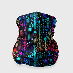 Бандана-труба Флуоресцентные Цветы, цвет: 3D-принт