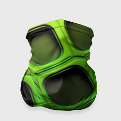Бандана-труба Объемные зеленые соты, цвет: 3D-принт