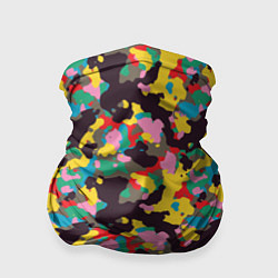 Бандана-труба Модный красочный камуфляж, цвет: 3D-принт