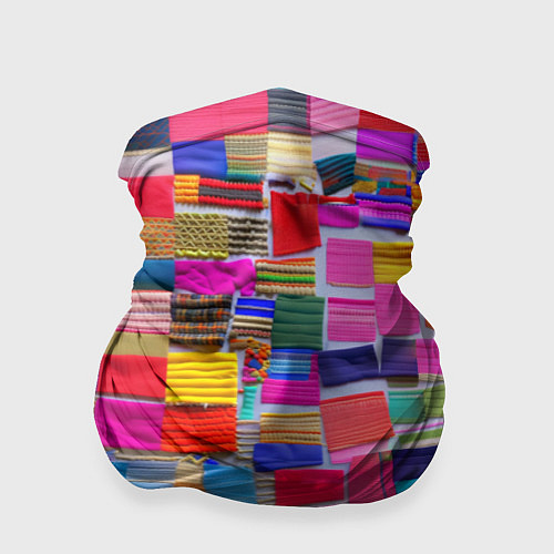 Бандана Разноцветные лоскутки / 3D-принт – фото 1