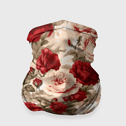 Бандана-труба Розы паттерн, цвет: 3D-принт