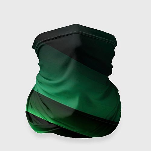 Бандана Черно зеленые полосы / 3D-принт – фото 1