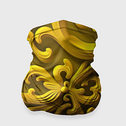 Бандана-труба Желтый объемный узор, цвет: 3D-принт