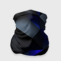 Бандана-труба Black blue abstract, цвет: 3D-принт