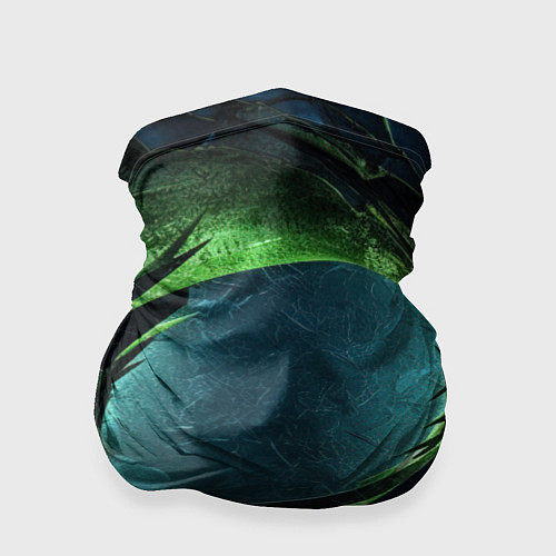 Бандана Объемная зеленая абстракция / 3D-принт – фото 1