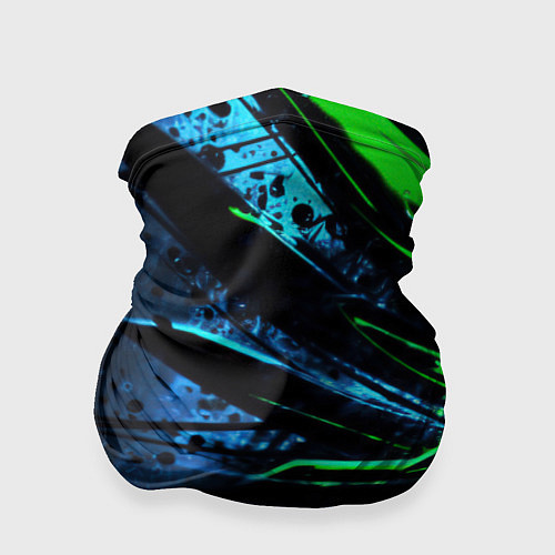 Бандана Black green abstract / 3D-принт – фото 1