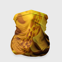 Бандана-труба Желтая объемная абстракция, цвет: 3D-принт